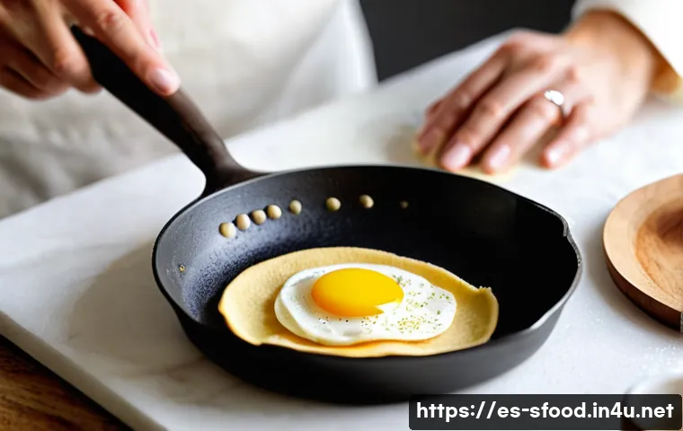 프랑스 크레페 달콤한 vs 짭짤한 - **Prompt:** A cozy kitchen scene with soft, warm lighting, showcasing the delicate process of making...